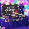 60 Pieces Neon Glow Balloons UV Party Supplies Happy Birthday Glow in The Dark Latex Fluorescent Balloons for Neon Party Supplies, 12 Inch